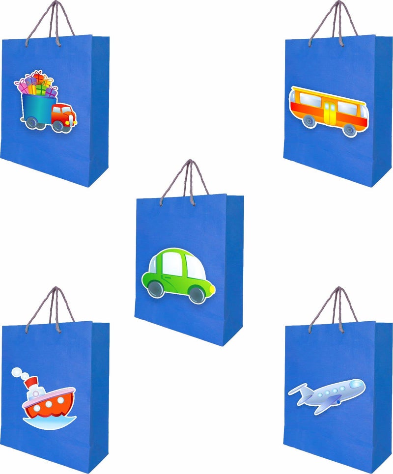 Untumble Transport Theme Return Gift Bags | Perfect for Transport Theme Birthday Party Decoration | Vehicle Theme Birthday Decoration for Boys & Girls | Pack of 10 - Image 1