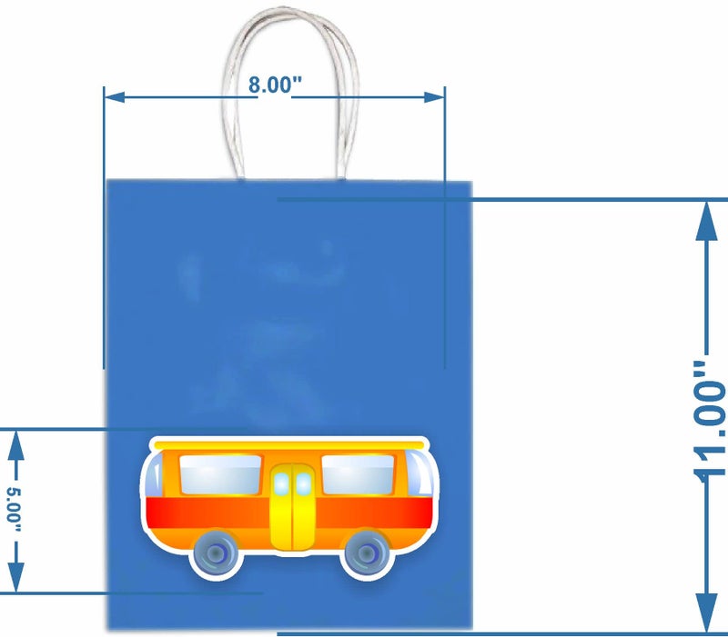 Untumble Transport Theme Return Gift Bags | Perfect for Transport Theme Birthday Party Decoration | Vehicle Theme Birthday Decoration for Boys & Girls | Pack of 10 - Image 2
