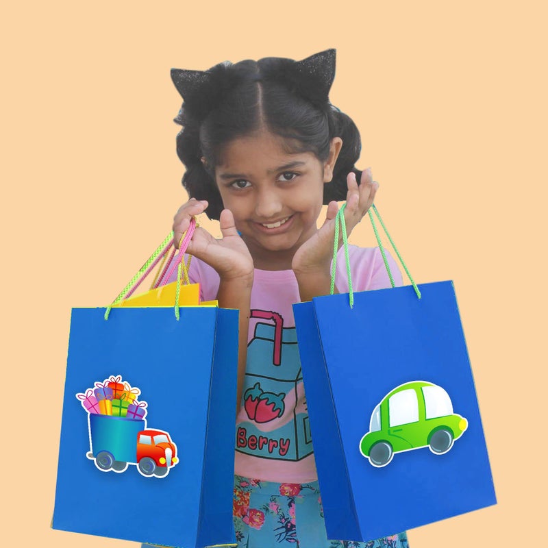 Untumble Transport Theme Return Gift Bags | Perfect for Transport Theme Birthday Party Decoration | Vehicle Theme Birthday Decoration for Boys & Girls | Pack of 10 - Image 4