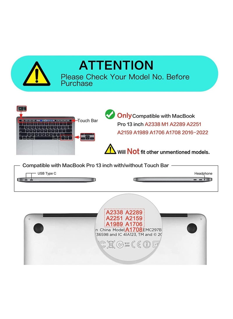 Ntech NTECH Hard Shell Case Cover Compatible For MacBook Pro 13 inch Case M2 2020/2021/2022, 2016-2019 A2338 M1 A2251 A2289 A2159 A1989 A1708 A1706 With/Without Touch Bar ( Gold color )  - Image 2