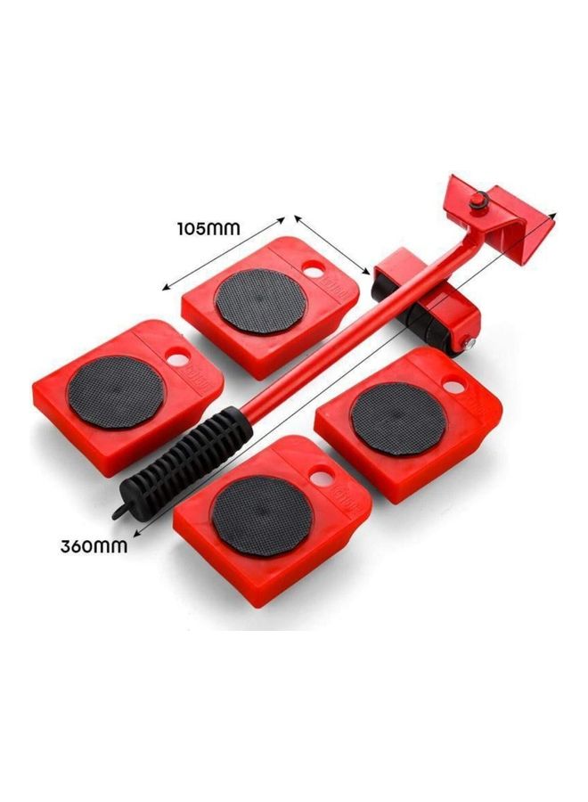 Pack Of 5 Artifact Durable Furniture Lifter Red/Black - Image 4