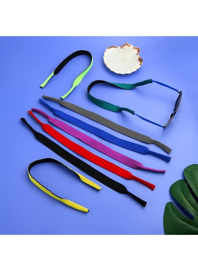 SAVITA 8pcs Floating Sunglasses Straps, Neoprene Sunglasses Retainer Cord Anti-Lost Eyeglass Holder Chain Lanyard for Water Sports Boating Kayaking Surfing Men Women (15.7inch Long) - Image 5