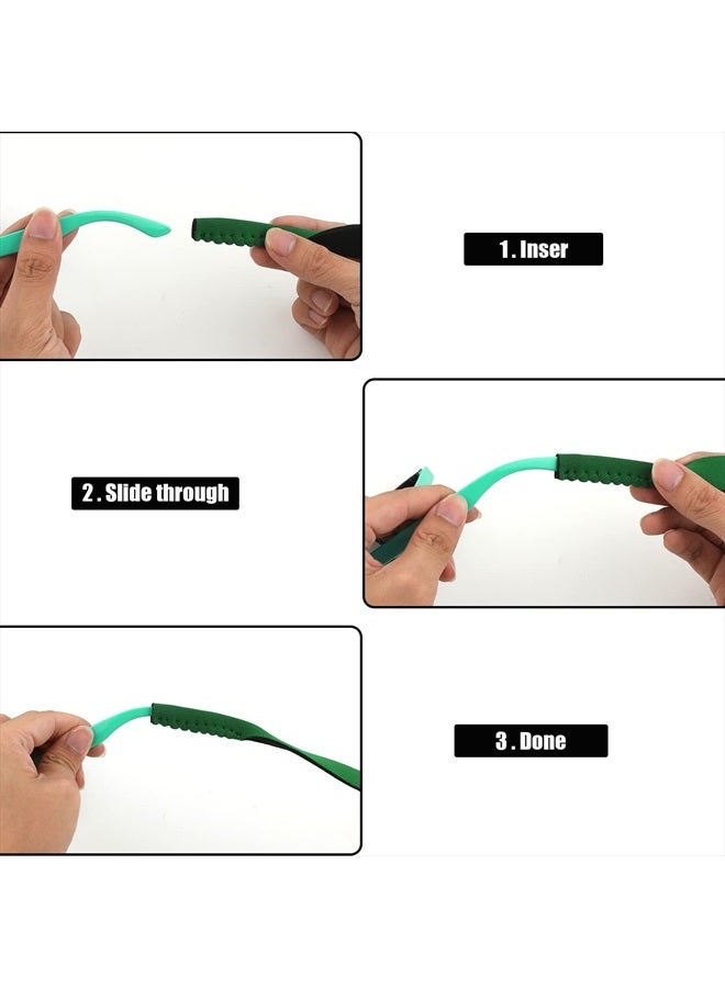 SAVITA 8pcs Floating Sunglasses Straps, Neoprene Sunglasses Retainer Cord Anti-Lost Eyeglass Holder Chain Lanyard for Water Sports Boating Kayaking Surfing Men Women (15.7inch Long) - Image 4