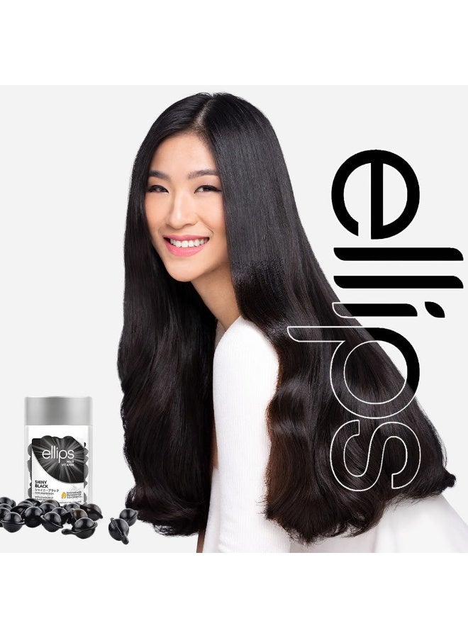 Ellips Hair Vitamin - Black & Shiny with Argan & Hazelnut Oil - 50 Capsules - Image 4