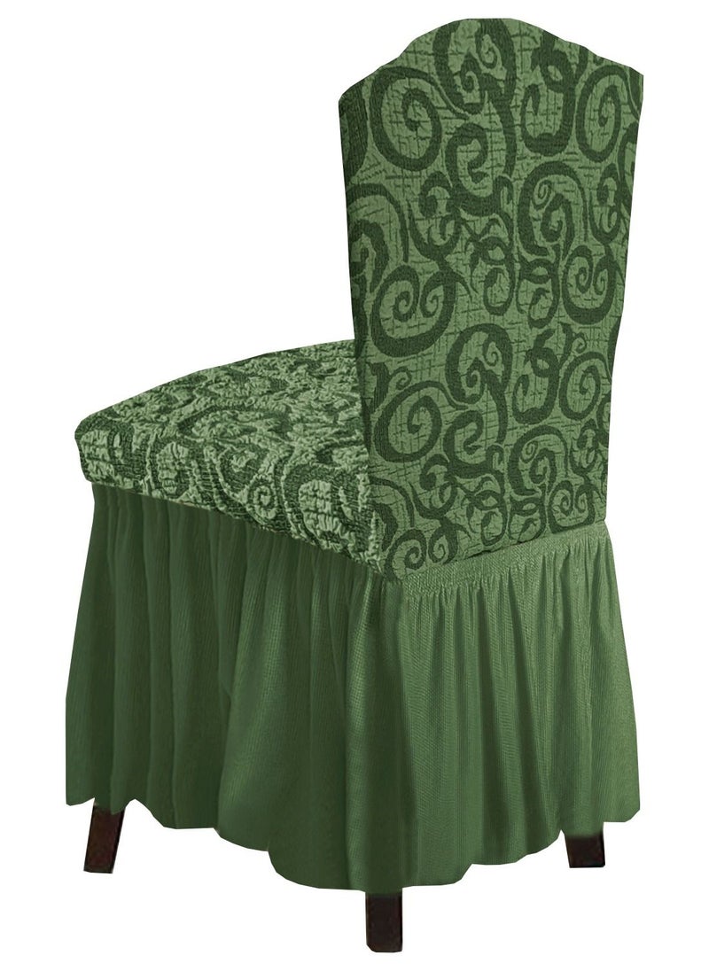 Woven Jacquard Stretch Fit Dining Chair Cover Olive Green - pzsku/ZEFB4874B29CE0FC07244Z/45/_/1672395038/2a437b3b-29ea-4ef7-adb7-28337a5e0a32