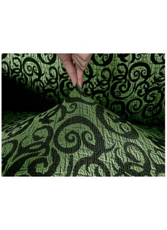 Fabienne Woven Jacquard Stretch Fit Dining Chair Cover Olive Green  - Image 3