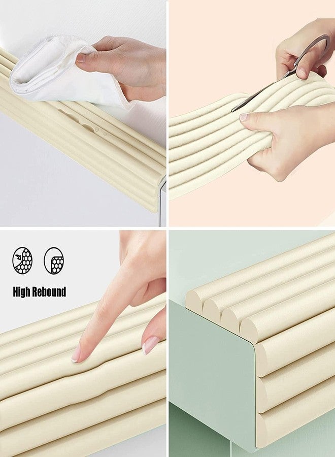 CEPLO Table Edge Safety Strip, Extra Soft Foam Protector for Baby & Kids, Furniture,Table,DeskTable Protection Strip Corner Guards for Furniture,Table Corner Protector 2 Meter (Cream) - Image 5