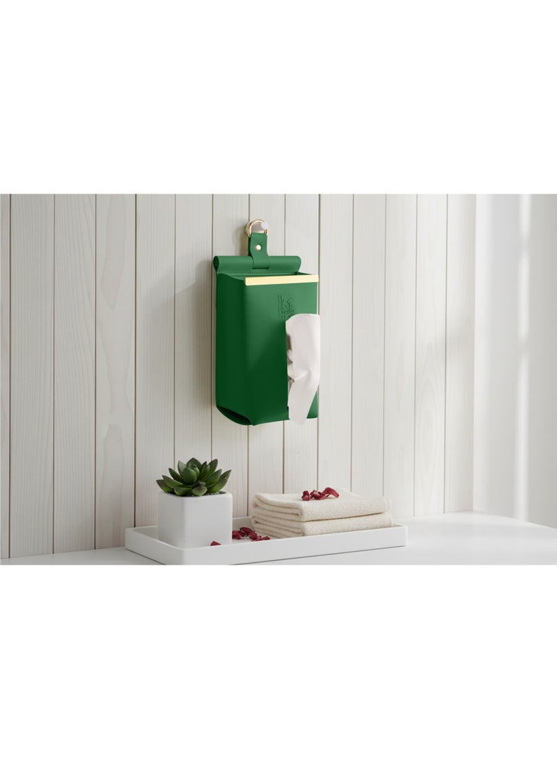 Smart Storage Wall-Mount Tissue & Wet-Wipe Dispenser — Premium PU Leather - Image 1
