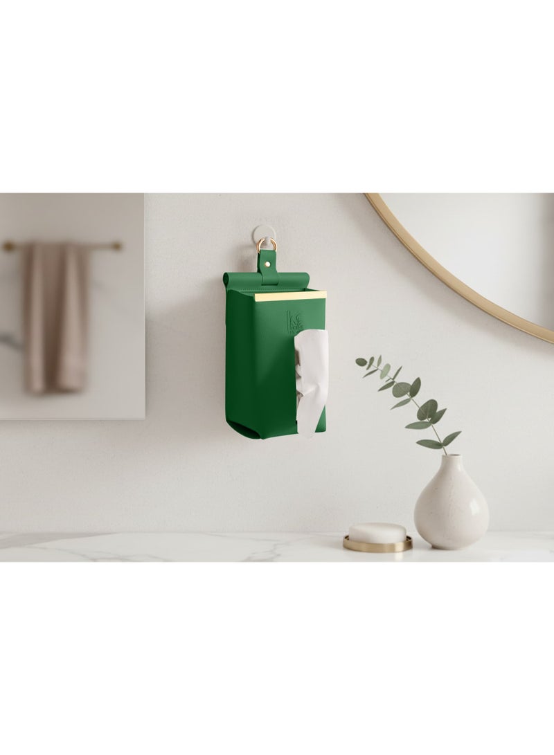 Smart Storage Wall-Mount Tissue & Wet-Wipe Dispenser — Premium PU Leather - Image 2