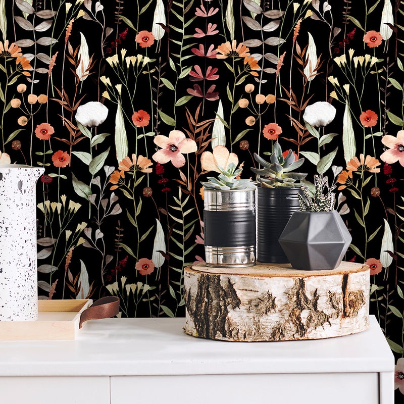 1 Roll of Floral Wallpaper Peel and Stick Wallpaper Decoration Self Adhesive Removable Wallpaper - Image 4