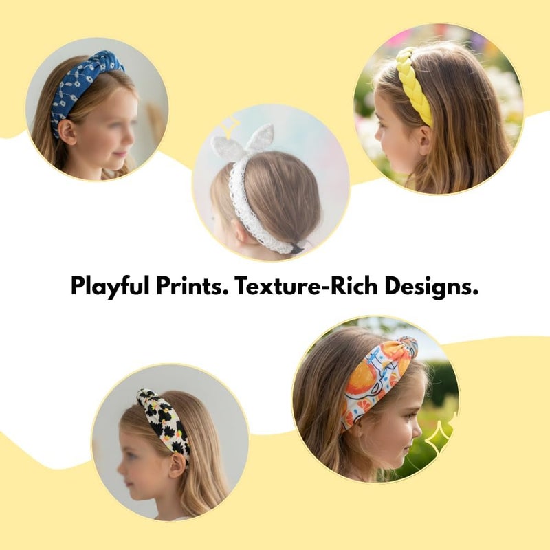 Glitters Fashion Headband Set - 5-Pack Premium Hair Accessories for Girls - Image 3