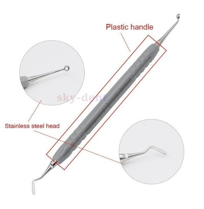 Dental Composite Resin Filling Instrument Kit – Composite Resin Sculpting Spatula Set with 4mm & 6mm Refill Foam Pads - Image 2