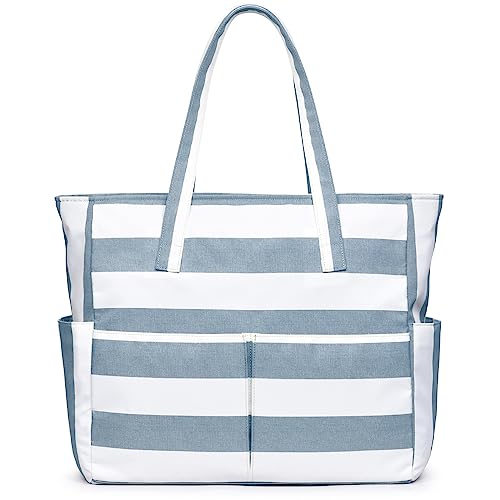 oscaurt Beach Bags for Women Large Waterproof Sandproof Beach Tote Swim Pool Bag with Zipper for Travel Vacation Essentials - Image 1
