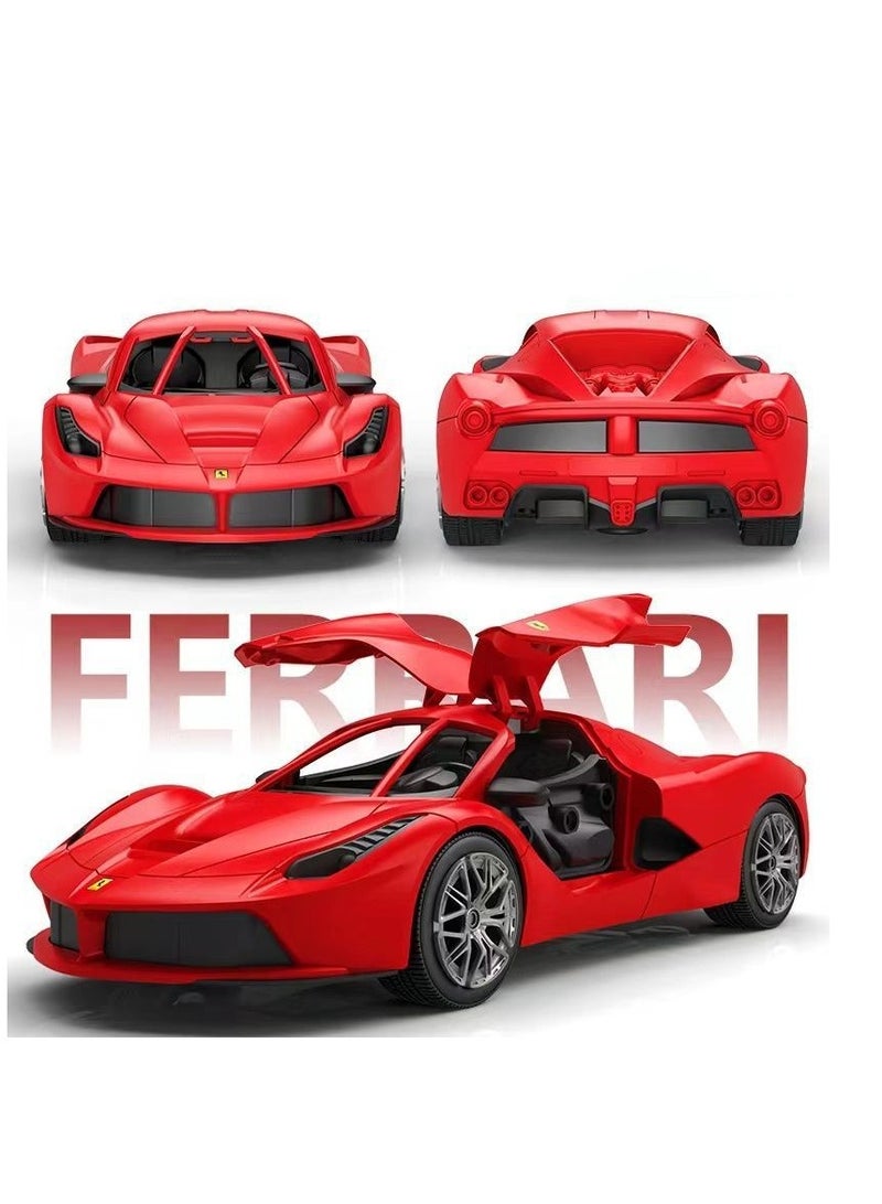 Angmei 27cm red toy car model inertial door opening sports car car children boy toy simulation model supercar - Image 1