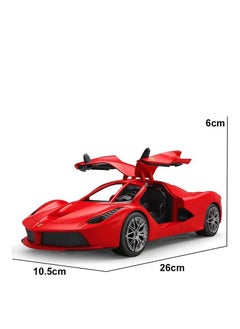 Angmei 27cm red toy car model inertial door opening sports car car children boy toy simulation model supercar  - Image 2