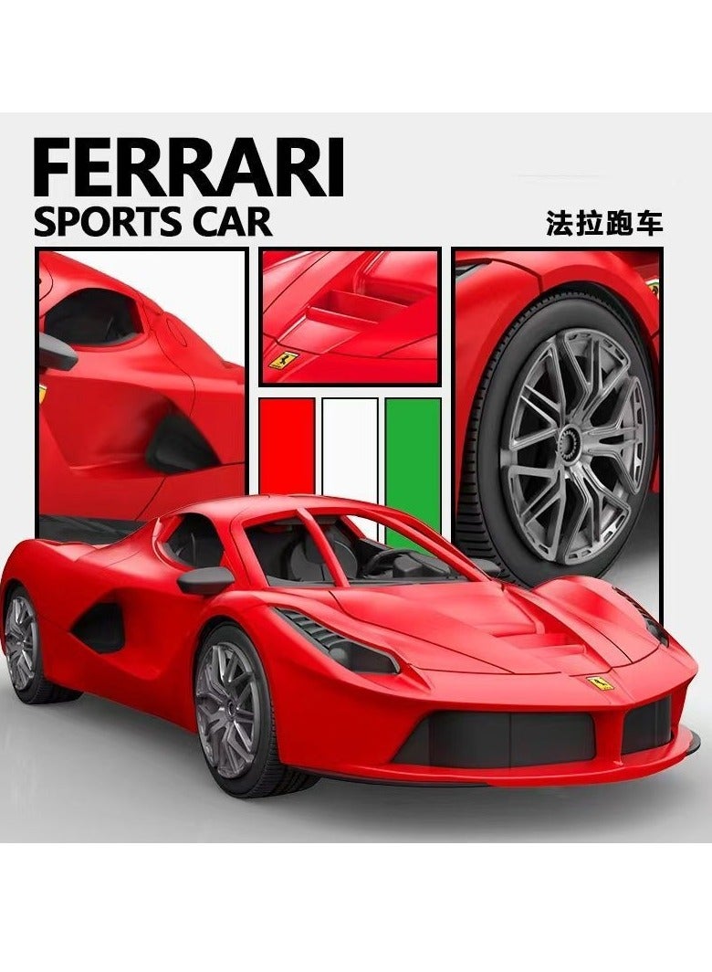 Angmei 27cm red toy car model inertial door opening sports car car children boy toy simulation model supercar - Image 3