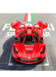 Angmei 27cm red toy car model inertial door opening sports car car children boy toy simulation model supercar  - Image 4