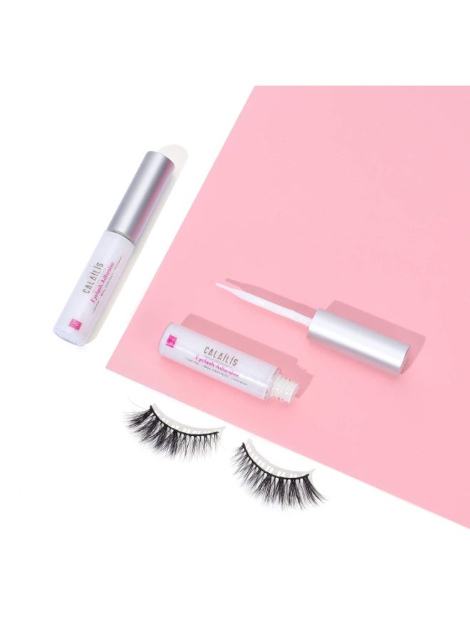 CALAILIS False Eyelash Glue, Lash Adhesive Super Strong Hold Waterproof Eyelashes Glue White 5g - Image 2
