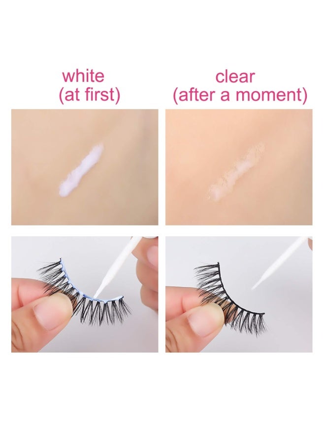 CALAILIS False Eyelash Glue, Lash Adhesive Super Strong Hold Waterproof Eyelashes Glue White 5g - Image 5