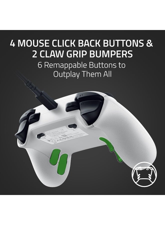Razer Wolverine V3 Pro Wireless Gaming Controller: Licensed for Xbox Series X|S, Xbox One, Windows PC, 6 Remappable Buttons, Fast Triggers, Customizable Thumbsticks, Wired Tournament Mode - White I RZ06-05200200-R3M1 - Image 2