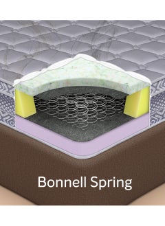 Sleepwell Sleepwell Spine Plus Regular | Visco Rebonded Foam | Twin Bed Size | Bonnell Spring | Neem Fresche Technology | Anti Sag Mattress (200L x 120W x 20H cm)  - Image 2