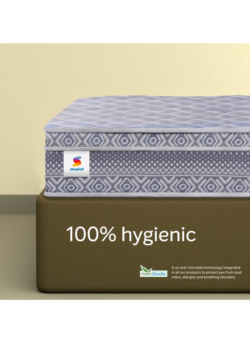 Sleepwell - Sleepwell Spine Plus Regular | Visco Rebonded Foam | Twin Bed Size | Bonnell Spring | Neem Fresche Technology | Anti Sag Mattress (200L x 120W x 20H cm) - Image 1