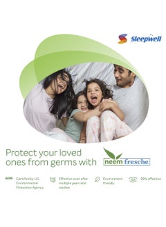 Sleepwell Sleepwell Spine Plus Regular | Visco Rebonded Foam | Twin Bed Size | Bonnell Spring | Neem Fresche Technology | Anti Sag Mattress (200L x 120W x 20H cm)  - Image 4