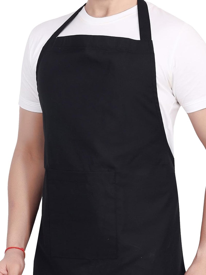 abc garments abc garments PolyCotton Solid Plain Free Size Chefs Cooking Kitchen Apron with Chefs Cap 24x34 inch 61x86cm - Image 4