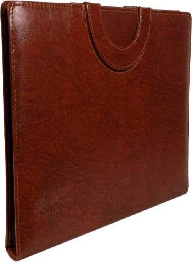 Neel Pure Leather Document Folder (Set of 1, Brown) - Image 3