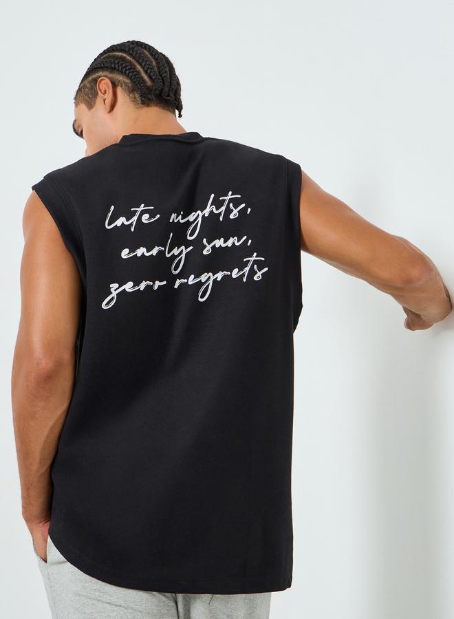 Styli Men Oversized Graphic Print Interlock Tank - Image 3