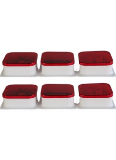 Devigo 6 Pieces Square Breakfast Bowl with Lid Cheese Bowl Olive Bowl Jam Plate Breakfast Bowl  - Image 1