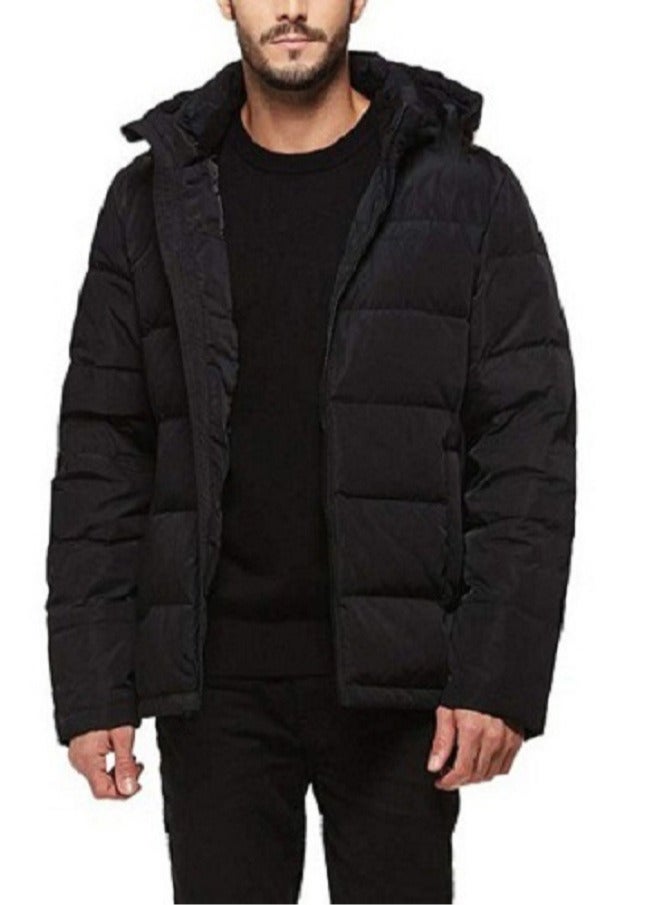 general Long-sleeved zip-up puffer winter jacket with removable hood - Image 2