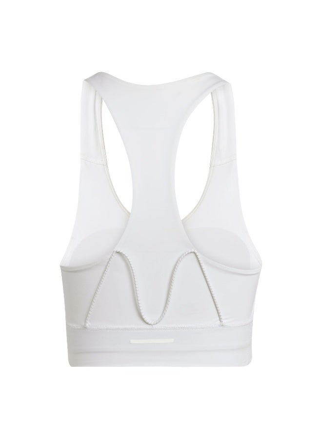Adidas Adidas Run Pkt Ms Bra White Workout Bra - Medium Support Bra For Women - Image 2