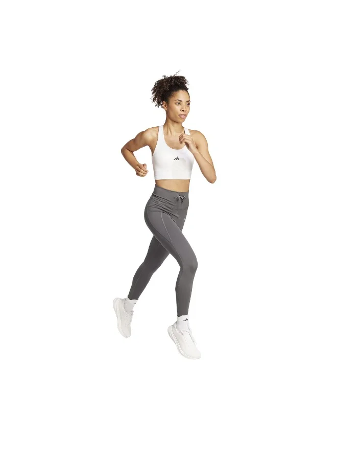 Adidas WHITE Run Pocket Medium Support Bra for Women | Best Price UAE