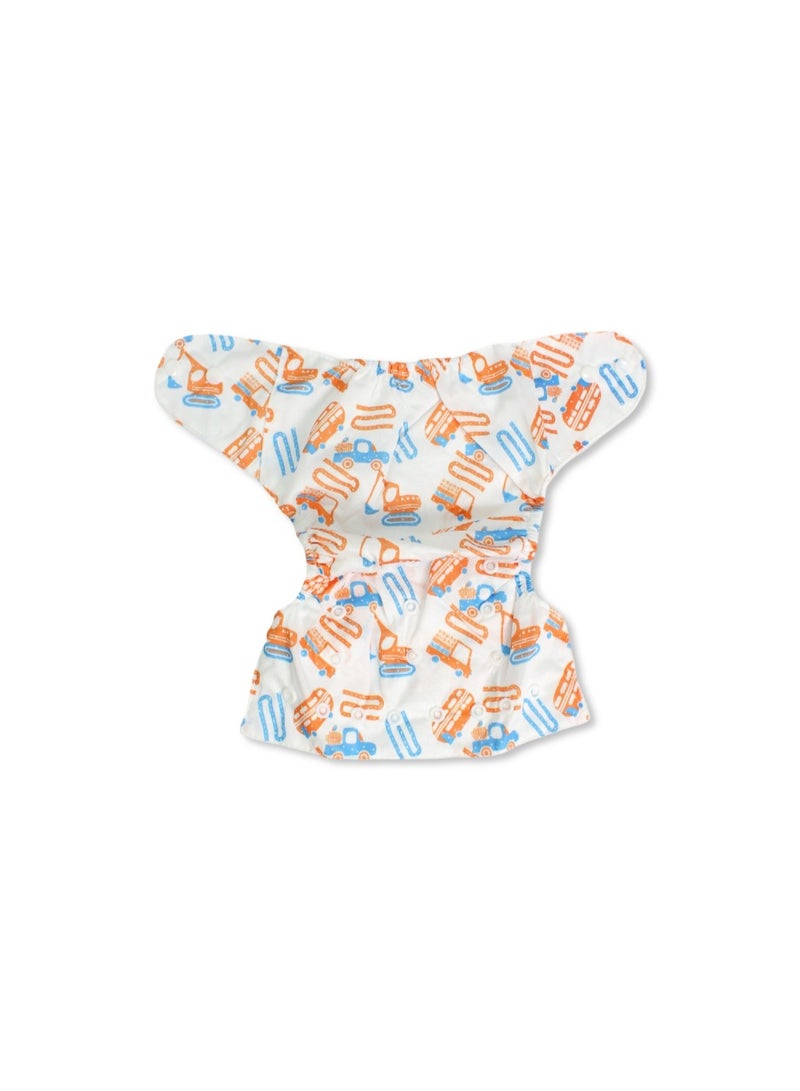 حفاضات أطفال قطنية - بيضاء بنقشة أدوات - Image 2