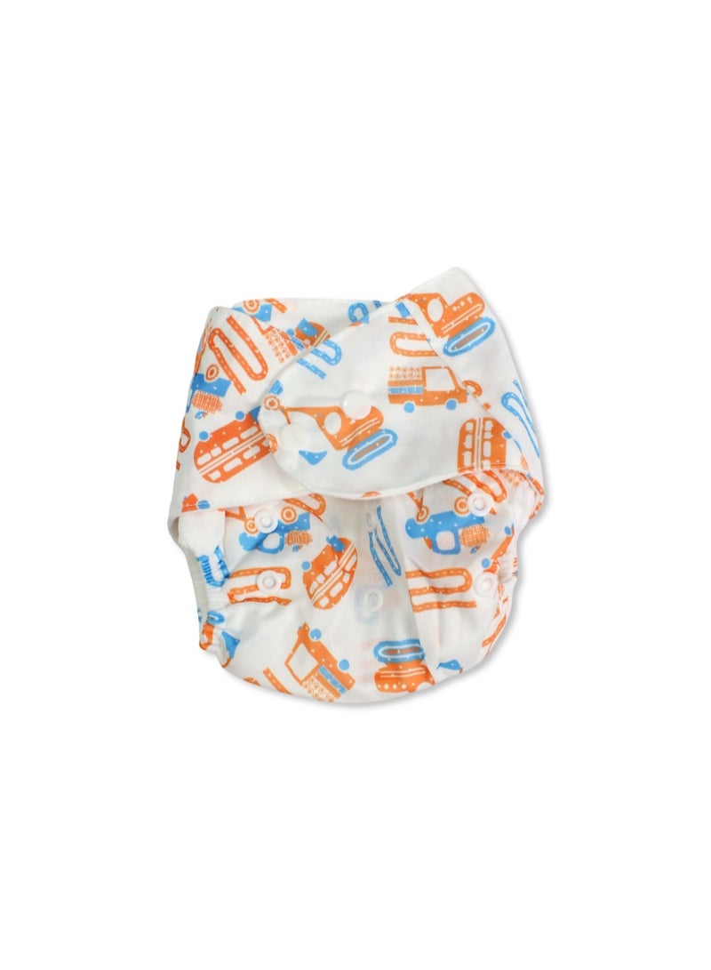 حفاضات أطفال قطنية - بيضاء بنقشة أدوات - Image 1