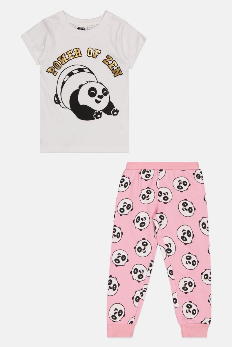 DreamWorks Toddlers Girl 2 Pcs Graphic Print Pajama Set, Pink - Image 1