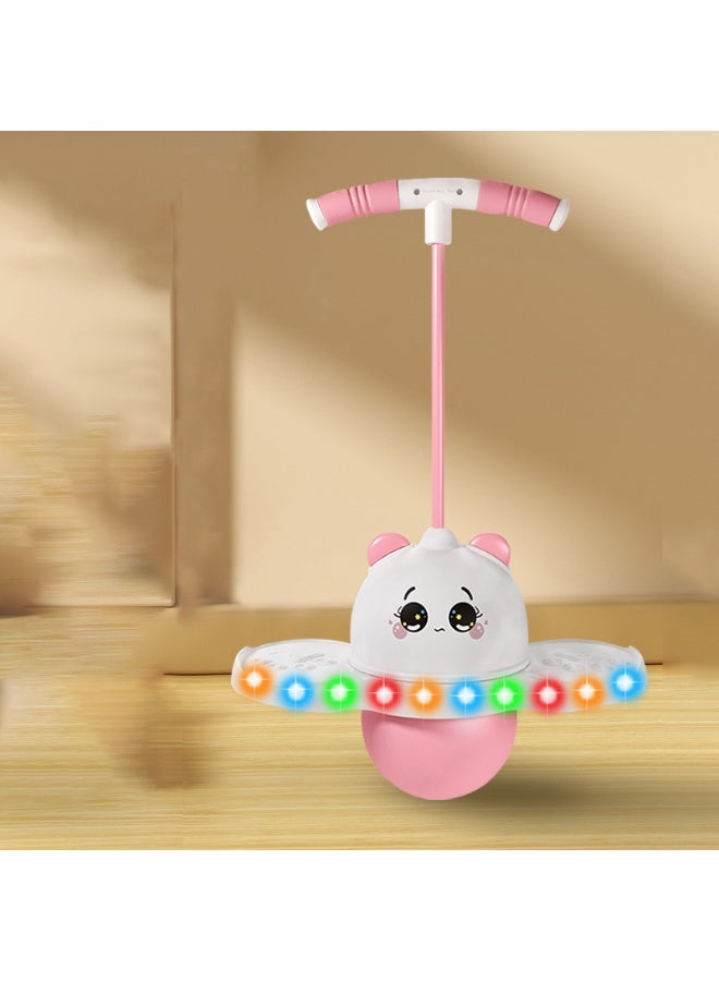 Glowing Bouncing Ball Panda Edition Pink Explosion-Proof Toy - Image 1