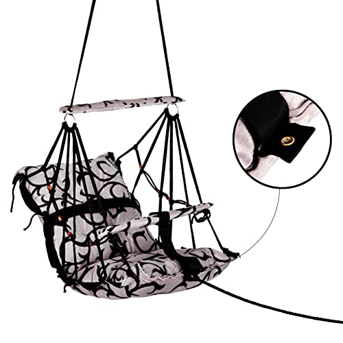 VIXERA Cotton Baby Swing Chair Hanging Jhula for 6 Month to 2 Years Kids with 15 kg Capacity and Safety Belt (C) - Image 2