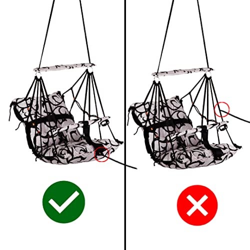 VIXERA Cotton Baby Swing Chair Hanging Jhula for 6 Month to 2 Years Kids with 15 kg Capacity and Safety Belt (C) - Image 3