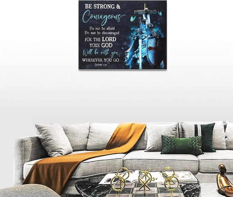 Tijuboni Be Strong and Courageous Warrior Canvas Wall Art - Image 5