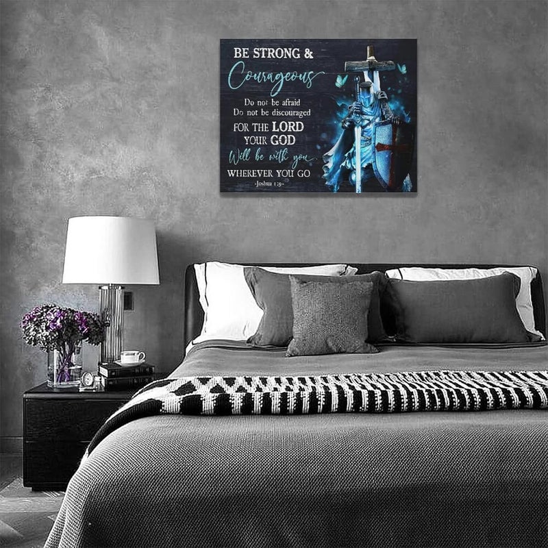 Tijuboni Be Strong and Courageous Warrior Canvas Wall Art - Image 4