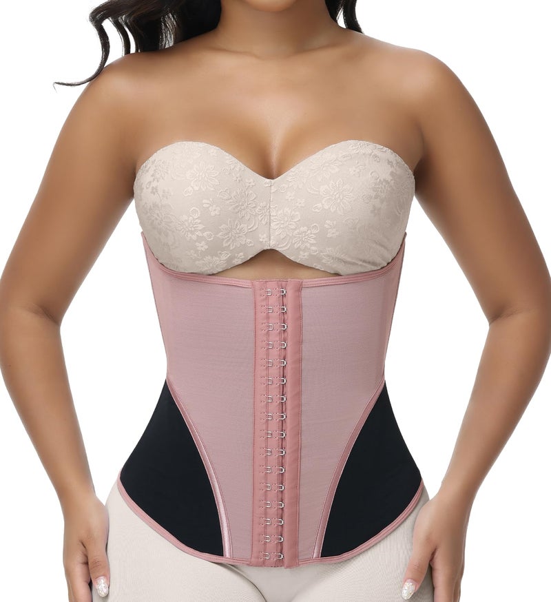SHAPSHE Waist Trainer for Women Corset Shapewear Tummy Control Waist Cincher Workout Faja Body Shaper Postpartum with Hooks - Image 1