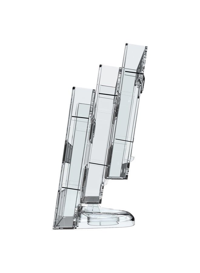 Deflecto . Lit Loc. Base/Wall Support, 10cm W x 9.2cm D x 3.5cm H, Clear - Image 3