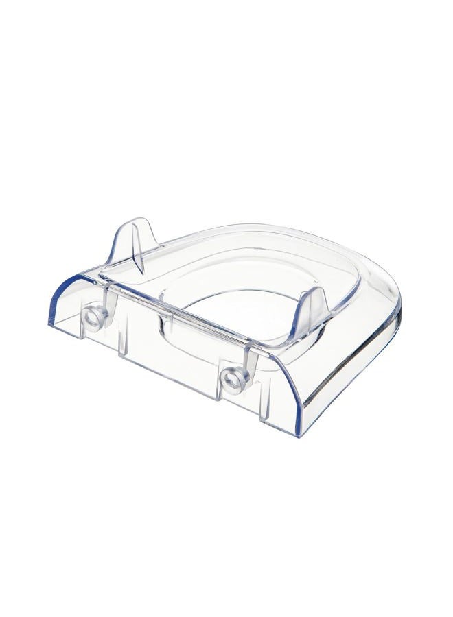 Deflecto . Lit Loc. Base/Wall Support, 10cm W x 9.2cm D x 3.5cm H, Clear - Image 1