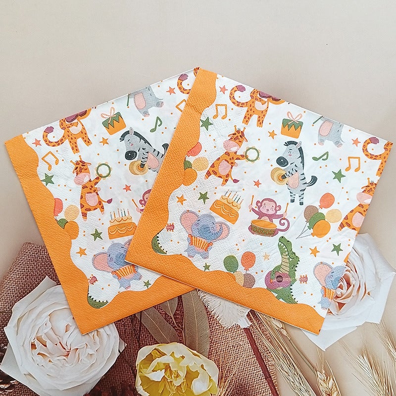 Color Printing Napkins Flowers And Plants Facial Tissue Party Tissue Sale - Image 4