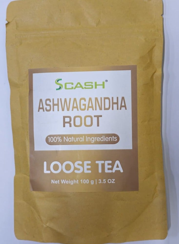 Scash Ashwagandha Root Loose Tea 3.5 Ounce / 100g