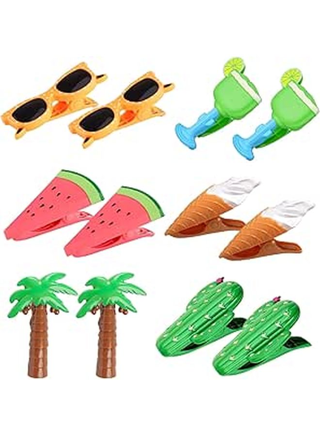 12 Cute Cartoon Beach Clips for Towel Chair Travel Use - Image 1