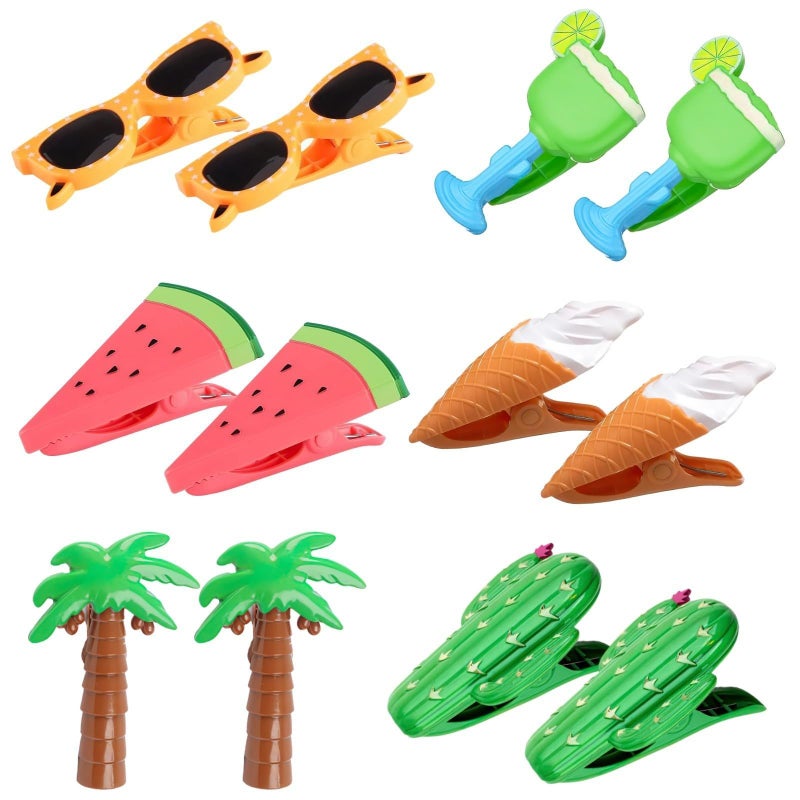 12 Cute Cartoon Beach Clips for Towel Chair Travel Use - Image 2