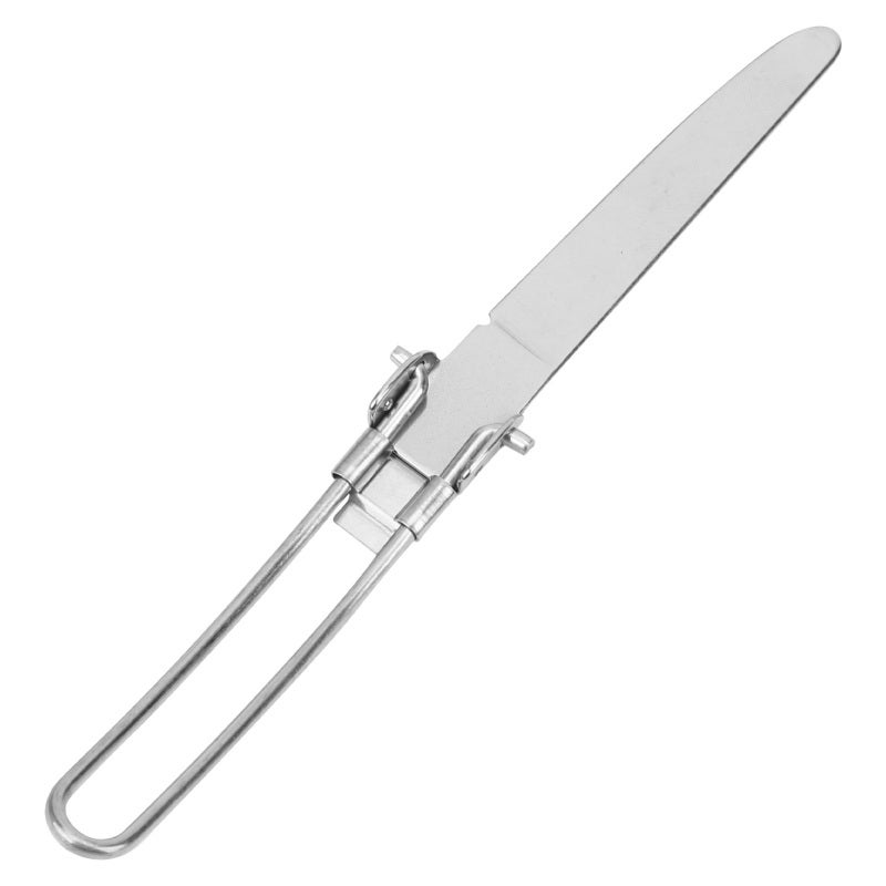 Folding Cutlery: 3-Piece Stainless Steel Set - Foldable With Hygienic Storage Bag Portable Flatware for Camping, Picnics, Workplaces and Outdoor Activities - Image 1